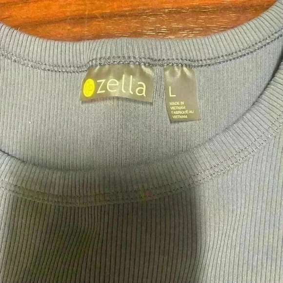 Zella Live In Meet N Greet Ribbed Crop Tank Top L - Picture 4 of 6